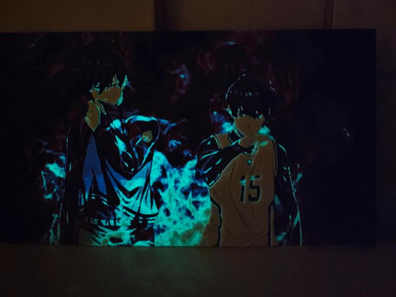 Blue Lock Rin & Isagi - glow in the dark