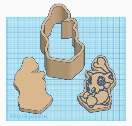 Pokemon: Cubone 3 Piece Bath Bomb Mold