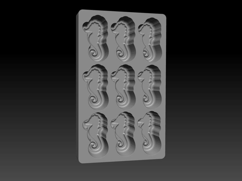 Seahorse - BATH BOMB CONFETTI MICRO MINI MULTI MOLDS, SOLID SHAMPOO