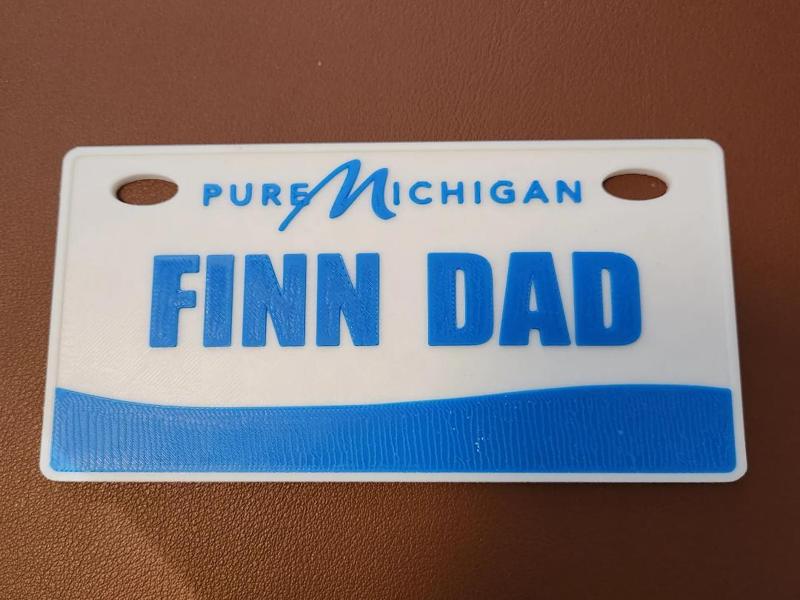 Customizable Text Michigan Bicycle License Plate 