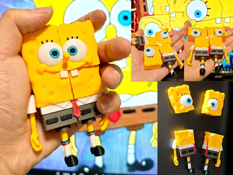 Assembled SpongeBob Refrigerator Magnet 【No AMS Required】
