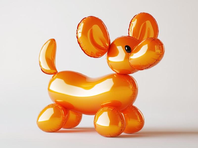 Wiener dog Balloon animal, Cut dog figure. Toy