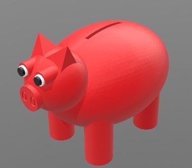 Piggy Bank w/ removable leg