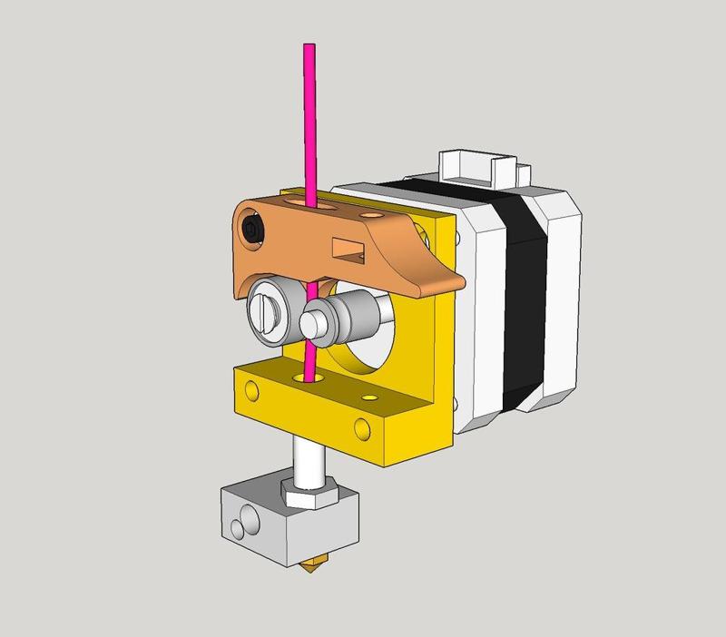 MK8 direct drive extruder 7mm pulley adapter