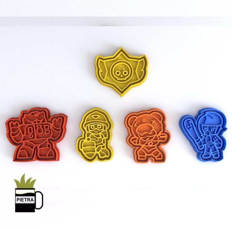 BRAWL STAR CUTTING MOULD FOR FONDANT COOKIE CUTTERS