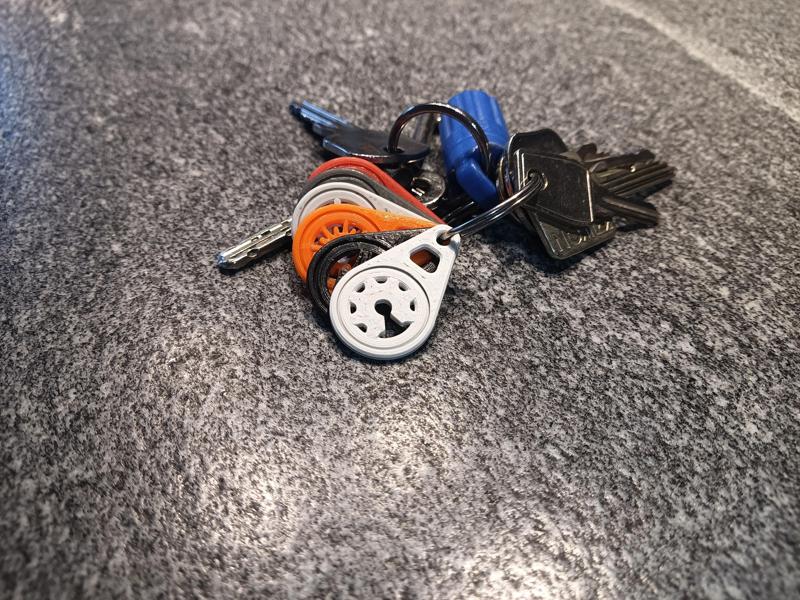 AC Shopping cart Token - SPINNING LOGO/OPEN SOURCE - GOLF BALL MARKER - KEYCHAIN - SCHLÜSSELANHANNGER