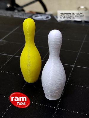 BOWLING PIN - 3 VERSIONS + BALL