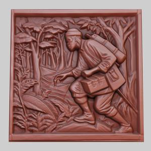 A man on a treasure hunt in a forest 3d printer model animal model obj stl