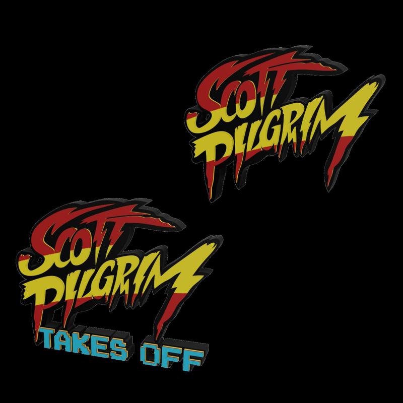 3D MULTICOLOR LOGO/SIGN - Scott Pilgrim Takes Off (Two Variations)