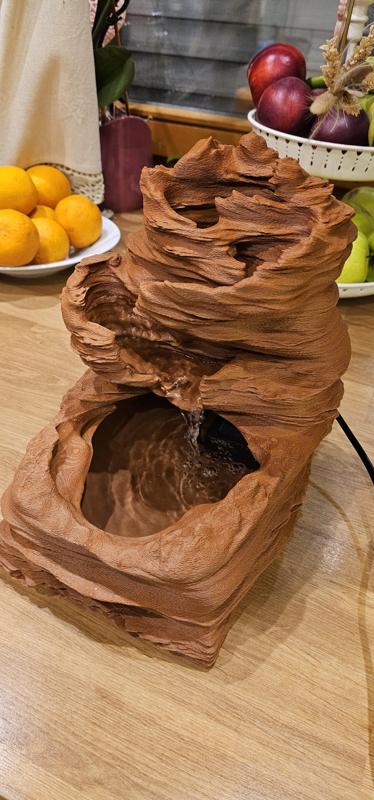 Indoor fountain waterfall stone look