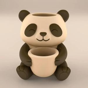 Happy Panda Planter Candy Candle Holder STL