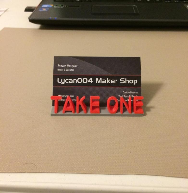  "Take One" - Business Card Holder