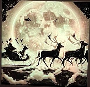 Santa's sleigh and reindeer