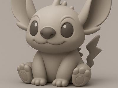 cute Pikachu Inspired stitch pokemon dragon game