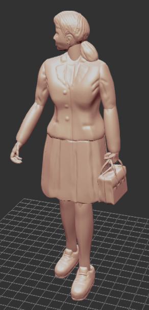 Student looking back to a tank in the city 4