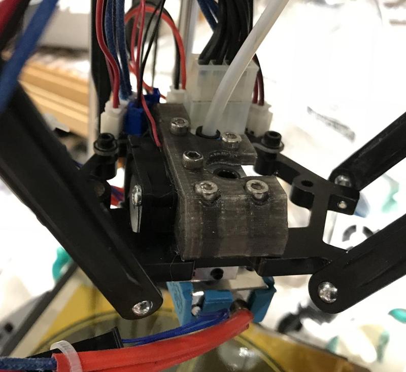 E3D Cyclops and Chimera (Legends) mount for Microdelta Rework