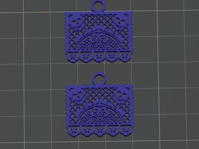 Papel Picado Day of the Dead Bread Earring