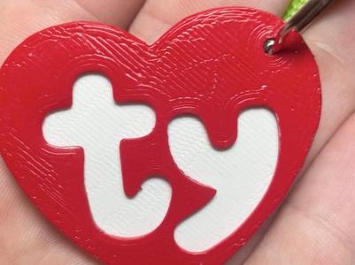 Ty Beanie Baby Heart Pet Tag