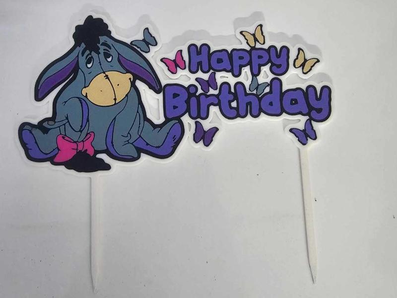 Eeyore Happy Birthday cake topper 