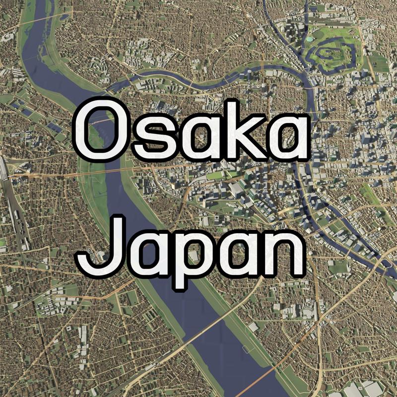 Osaka - Yodo river Japan - city and urban