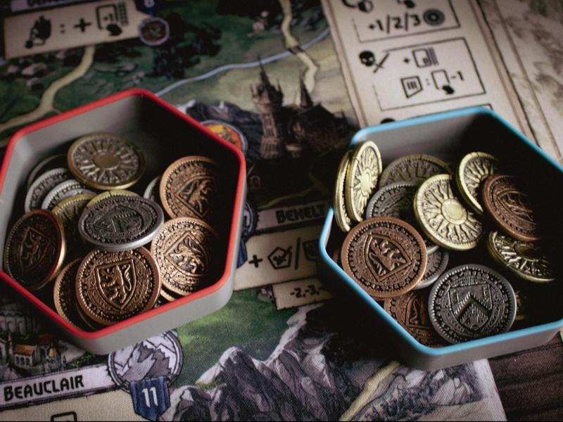 Simple smooth hex tray for board games