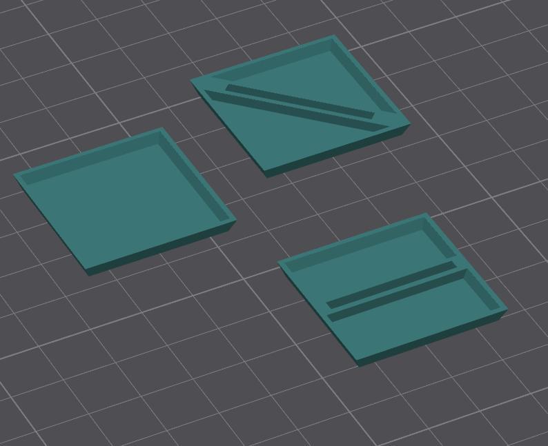 30mm square base with tray