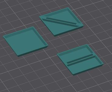 30mm square base with tray