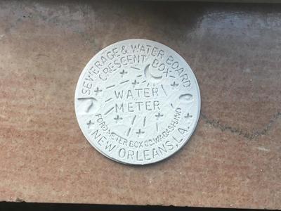 New Orleans Sewage and Water Board Crescent Box Water Meter Moon & Stars 