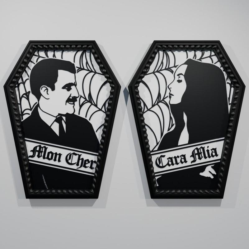 ADDAMS PORTRAIT - GOMEZ MORTICIA RELIEF