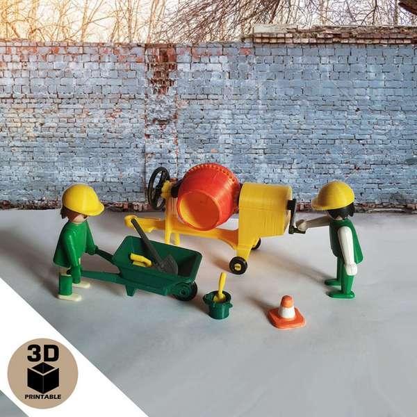 Playmobil cement mixer set