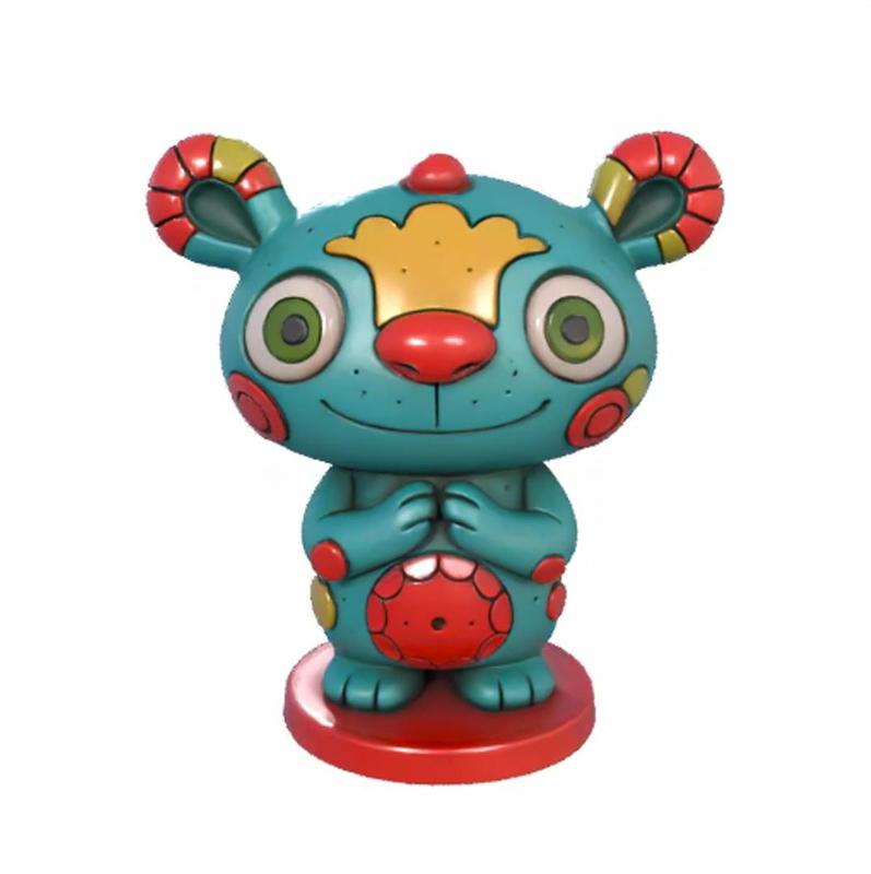 HypnoBear - 3D Printable Psychedelic Toy Creature