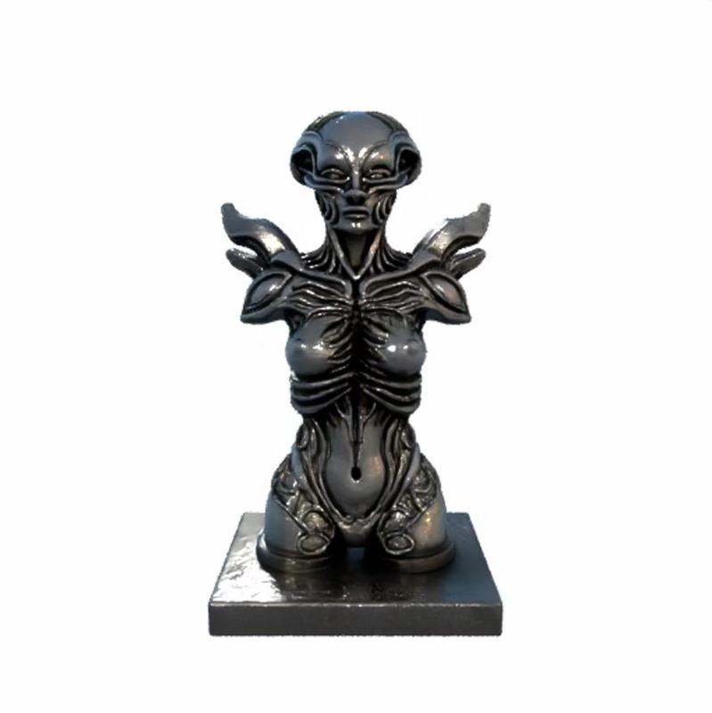 Biocrypt Keeper - 3D Printable Alien Guardian Sculpture
