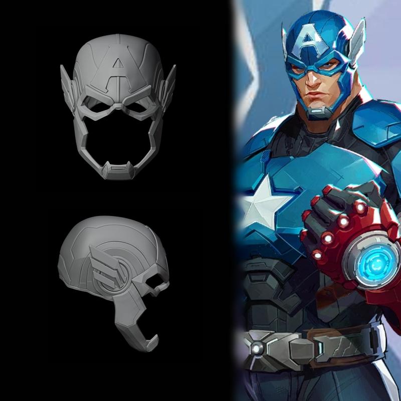 Captain America - Helmet - Marvel Rivals Cosplay Prop
