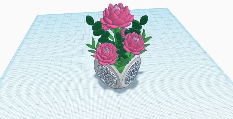 Beautiful flower pot home decoration, mandala vase, eucalipt leaves, ornamental plants, desk decoration