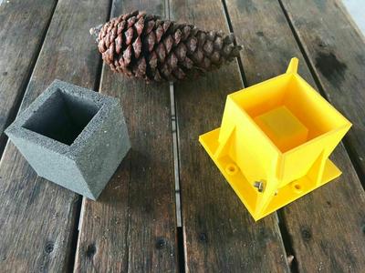 Square cement flower pot mold