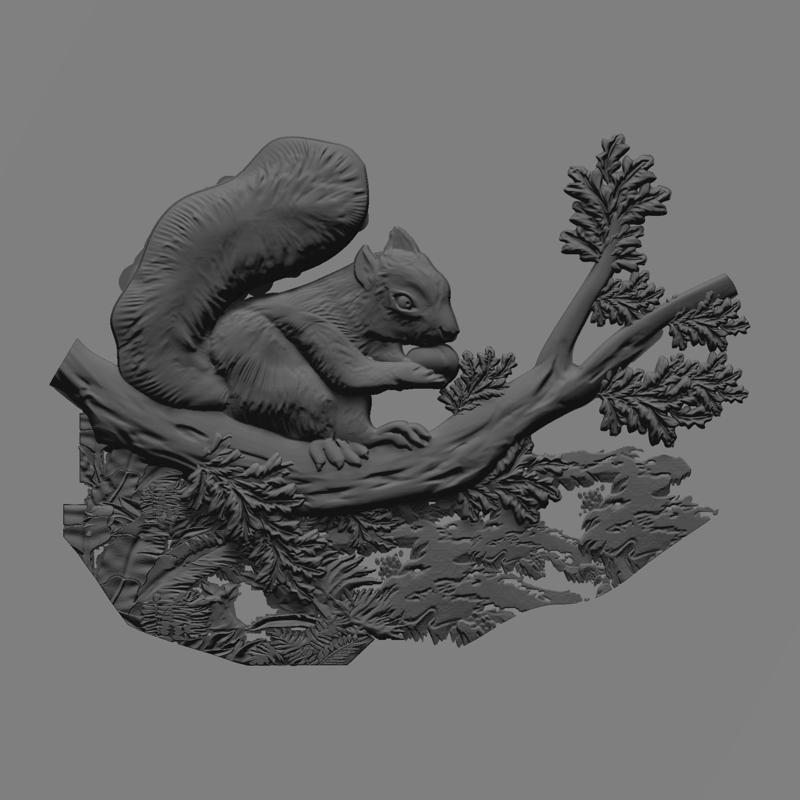 squirrel stl cnc design
