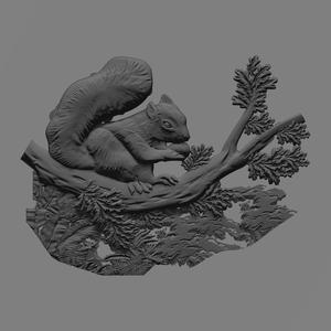 squirrel stl cnc design