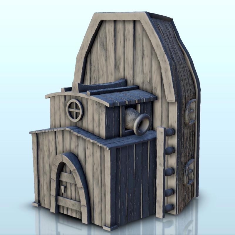 Pirate house boat-shaped (4)  - Pirate Jungle Island Beach Piracy Caribbean Medieval terrain