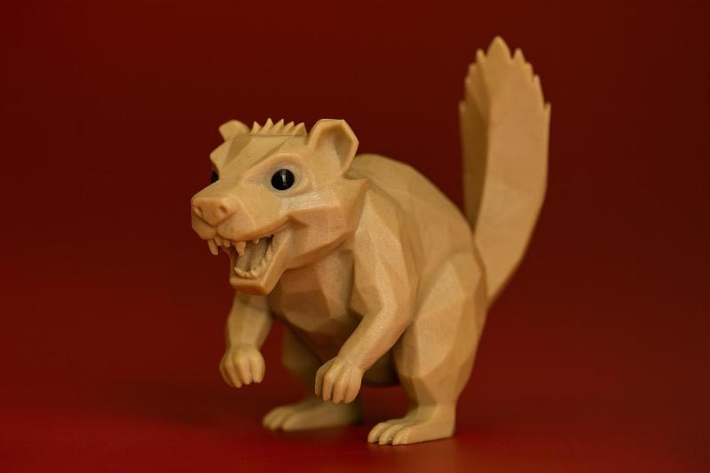 Low Poly Squirrel Figurine - 3D Printable Animal Model