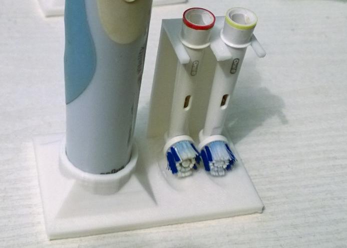 Electric Toothbrush Stand with holder for two heads