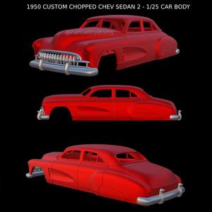 1950 CUSTOM CHOPPED CHEV SEDAN 2 - 1/25 CAR BODY