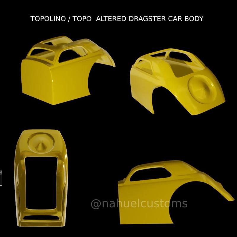 TOPOLINO / TOPO  ALTERED DRAGSTER CAR BODY