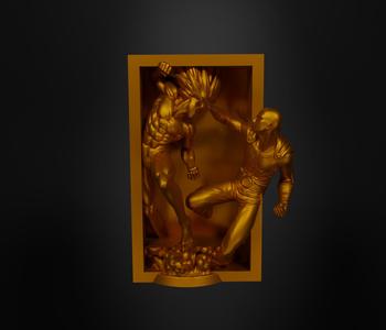 One Punch Man Book Nook - Anime One Punch Bookend - Book Prop 3D print model