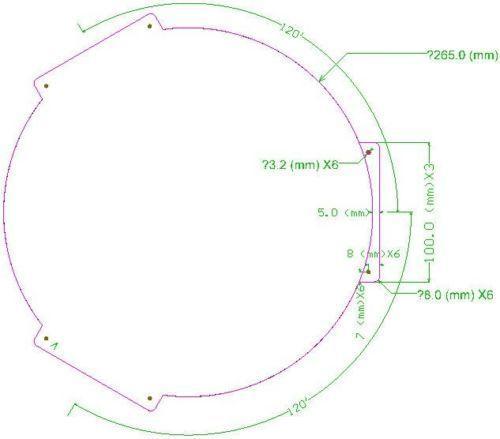 MK3 Reprap aluminum Round 265mm Heatbed