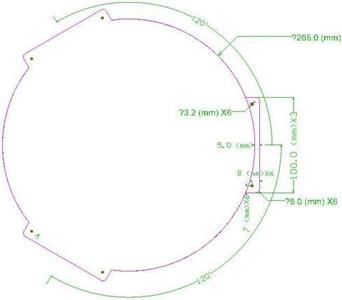 MK3 Reprap aluminum Round 265mm Heatbed