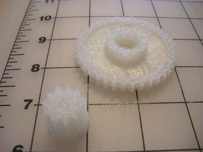 Wade's Extruder Gears using Parametric Involute  Bevel and Spur Gears