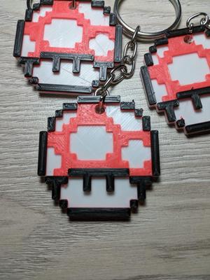 Mario Bross Mushroom keychain