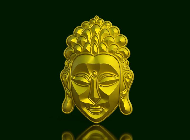 Buddha Face Sculpture
