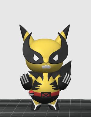 Wolverine Pikachu Chibi Mashup