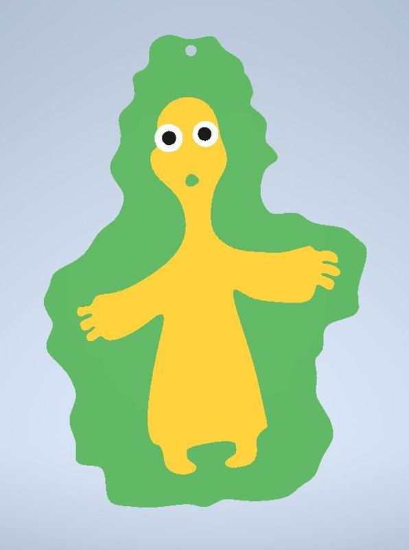 Mr Burns Alien - I Bring You Peace - Key Chain